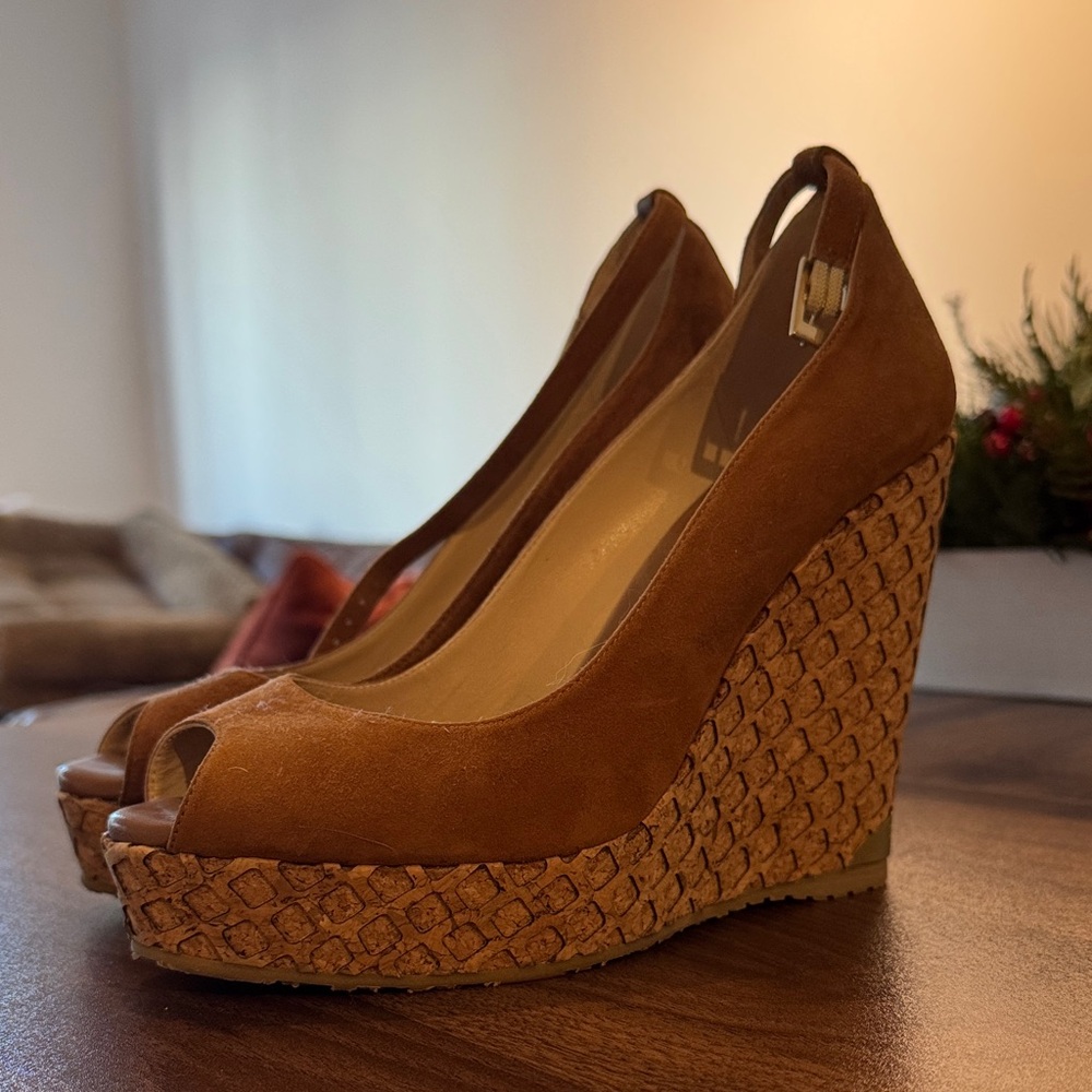 Jimmy Choo Brown Suede Wedges